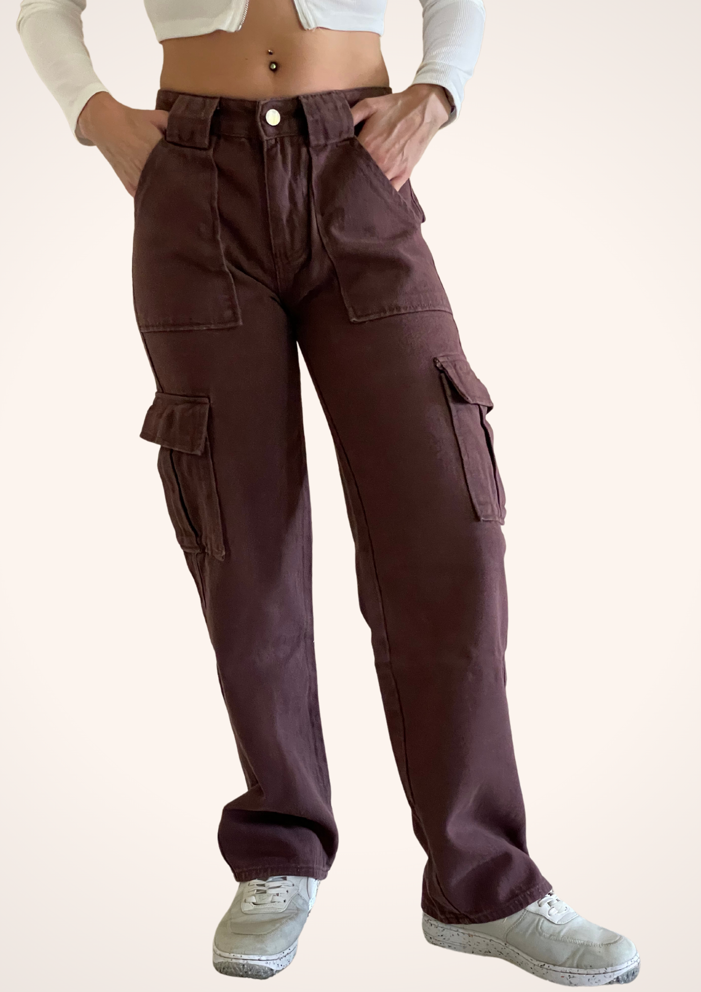 Garment-dyed cotton cargo pants in brown - Dolce Gabbana | Mytheresa